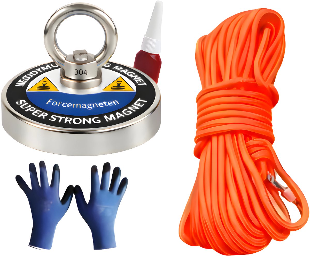 Forcemagneten - Vismagneet 180kg - Magneet - Magneetvissen - Superset - The Piranha pakket