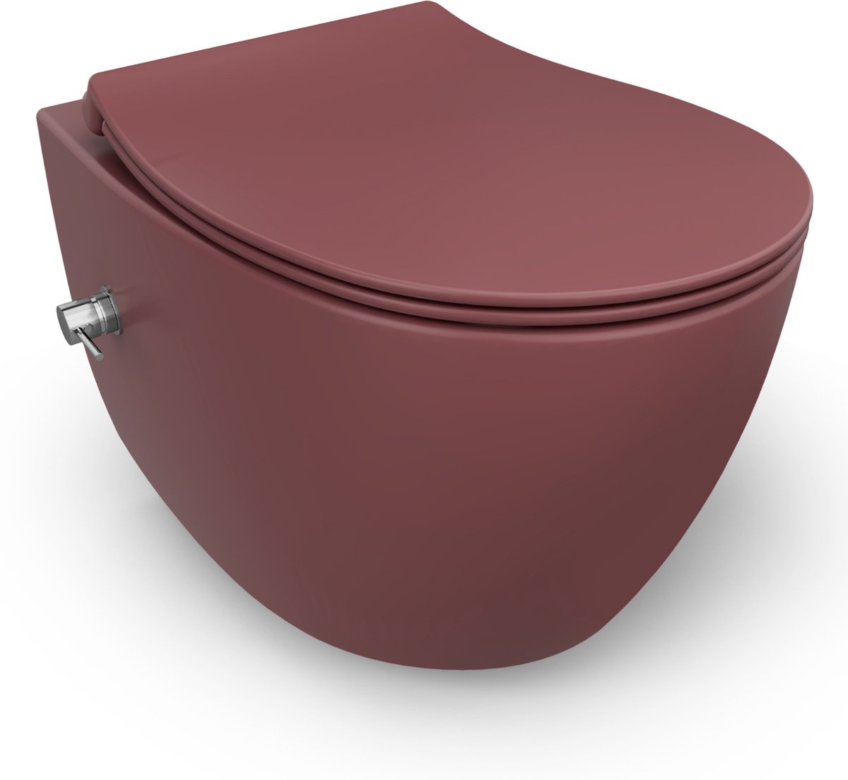 Isvea Sentimenti Hangtoilet met Bidet - Bordeauxrood