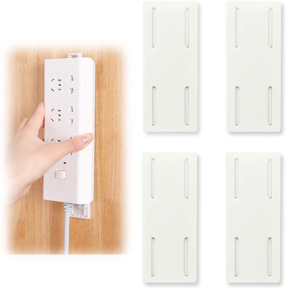 Allecto - Zelfklevende Socket Fixer - Kabelorganizer - Wandmontage