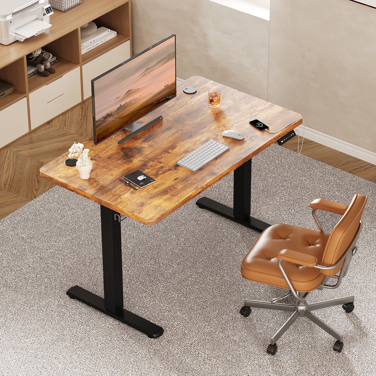Devoko Zit-Sta Bureau 100x60 cm - Bruin thumbnail 3
