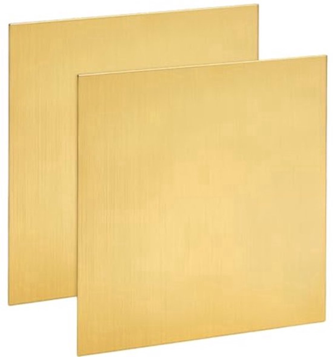 2 Stuks Messing Platen - 100 x 100 mm - 1 mm Dikte voor Ambachten