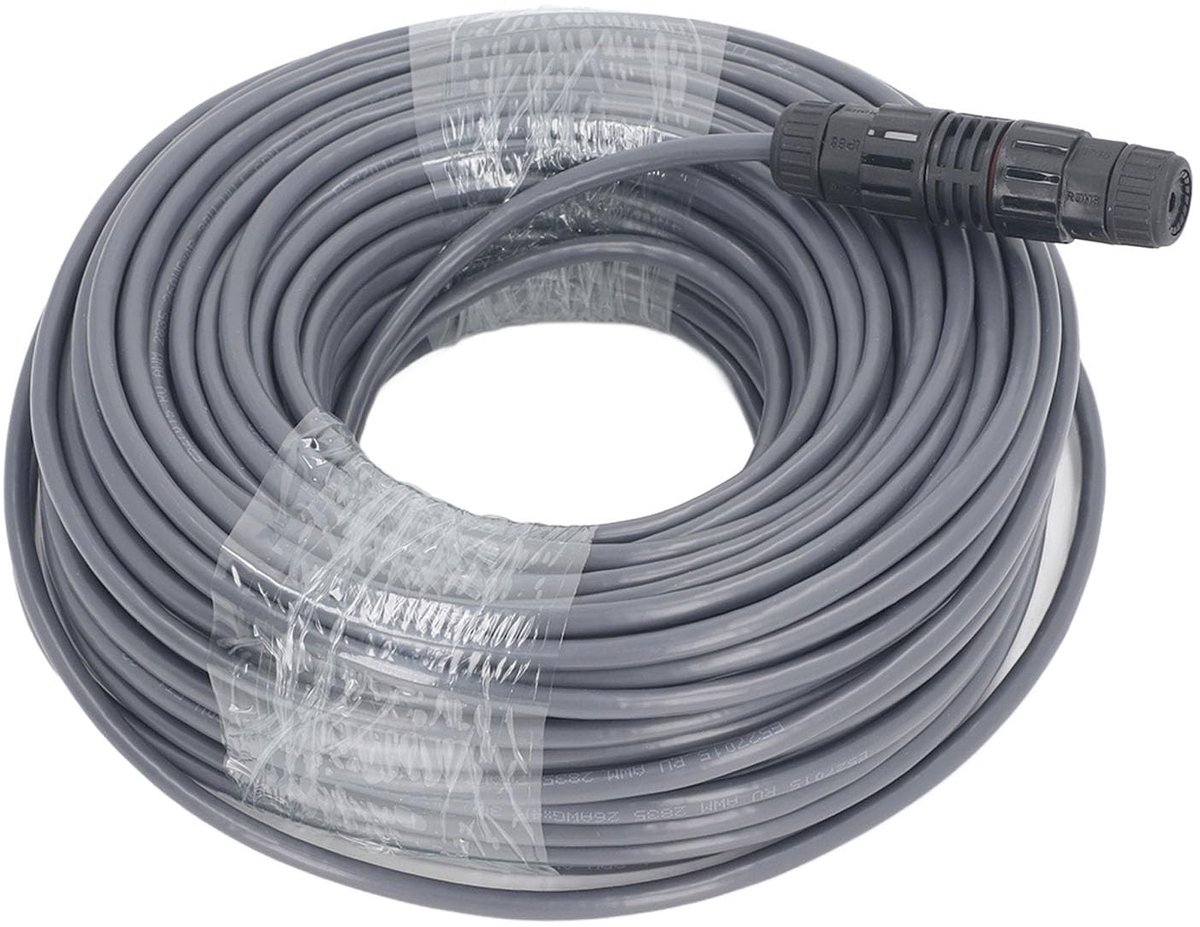 Smoakez - Uitschuifbare verlengkabel - Waterdicht IP68 - 150 Ft tot 225 Ft - Internetkit en Satellietvervangingskabel - Voor buitengebruik - Access...