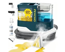Pexcho C688D Tapijtreiniger – Stoomreiniger – 18000Pa Krachtige Zuigkracht, 650W Snel Droog – Voor Bank, Meubels & Auto – Zelfreinigend + Reinigingsmiddel