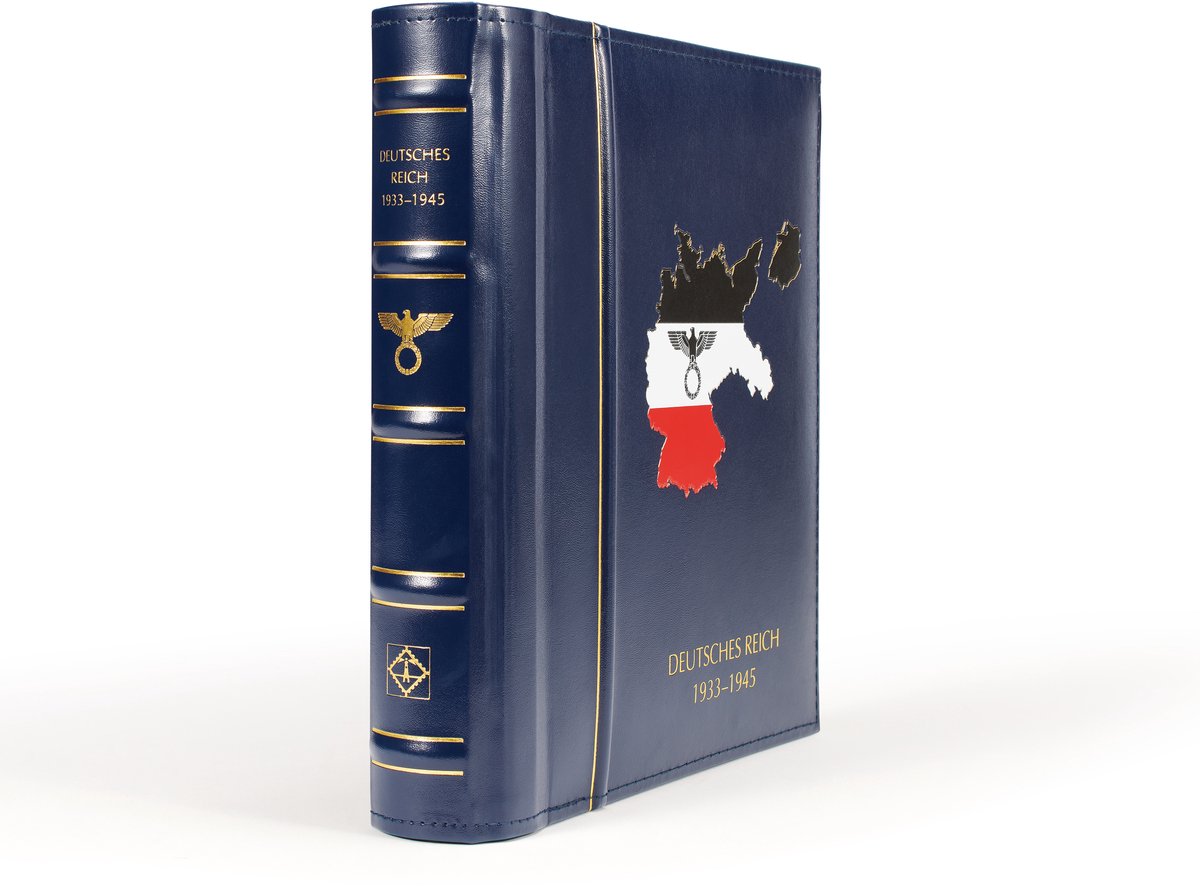 LEUCHTTURM - Muntblad - SF-Illustrated album Perfect DP, klassiek ontwerp DEUTSCHES REICH 1933-1945, blauw