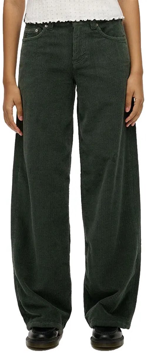 Superdry Mid Baggy Jumbo Cord Broek 24 30 Vrouw Groen