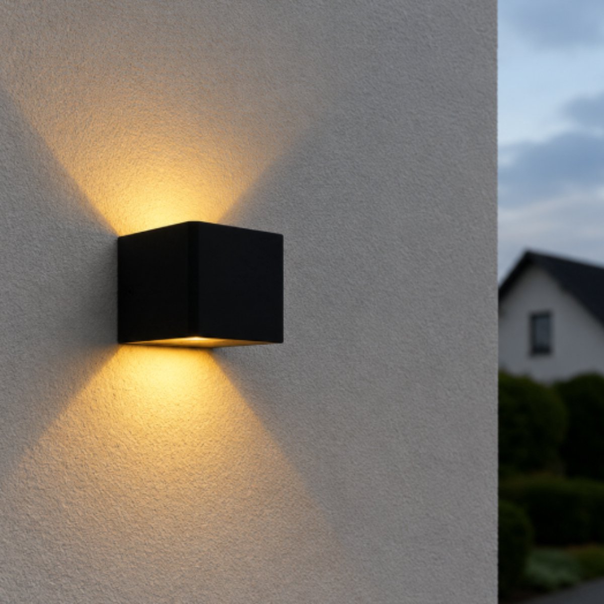 Gigandia Luxe Buitenwandlamp – Moderne LED Wandlamp Voor Binnen & Buiten – IP65 Waterdicht – Warm Wit Licht – Aluminium – Zwart