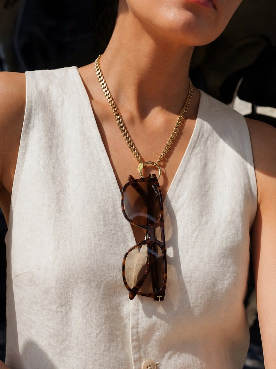 Gouden ketting dames – 18K gold plated stainless steel – elegante halsketting | Sunny Cords