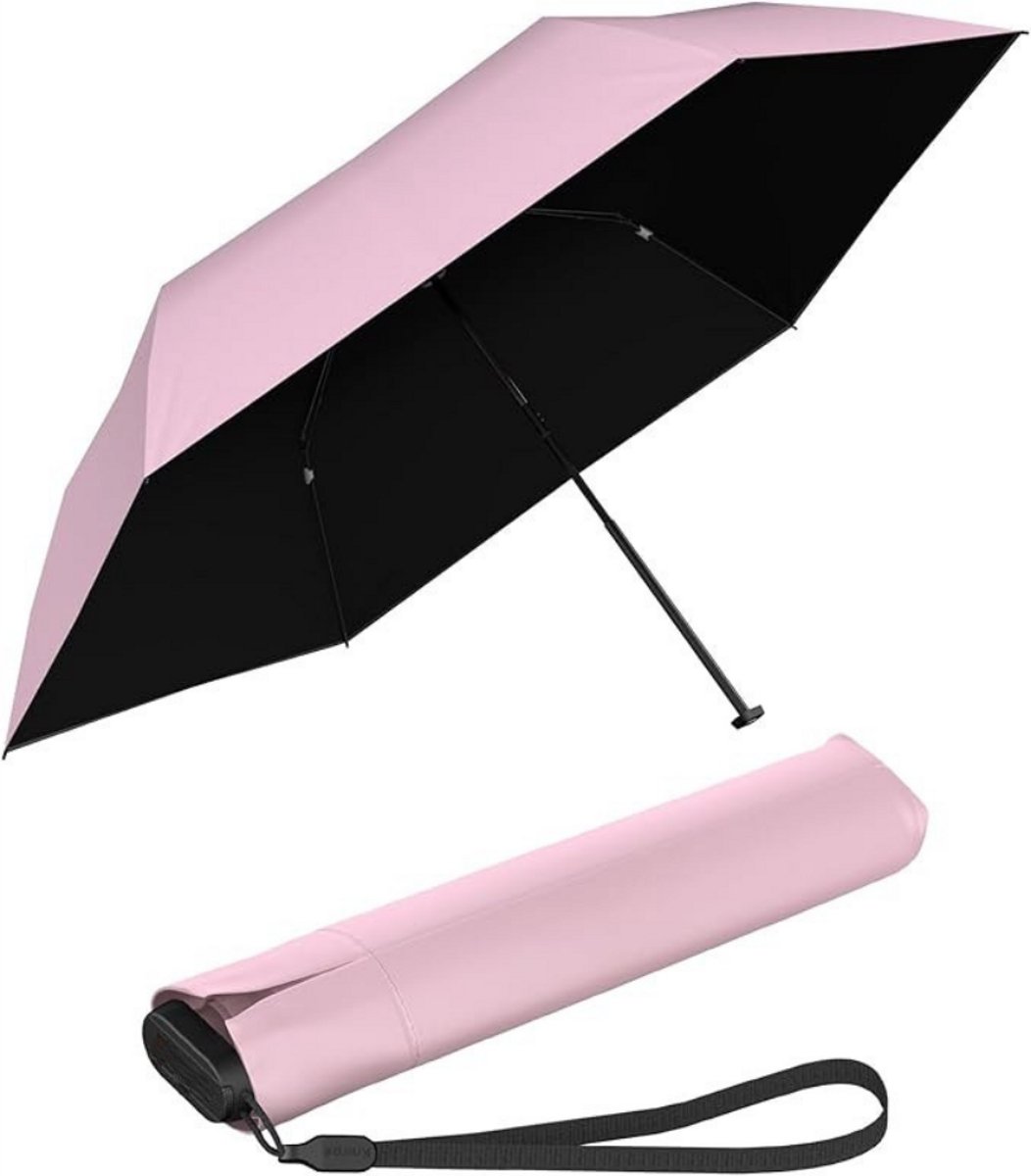 Zakparaplu - 90 cm - 6 Ribs - Mini Paraplu - Reisparaplu Klein - Compacte Paraplu - Opvouwbaar - Windbestendig - Lichtgewicht - UV-Bescherming - Roos met Zwarte Coating - van Imperatoris