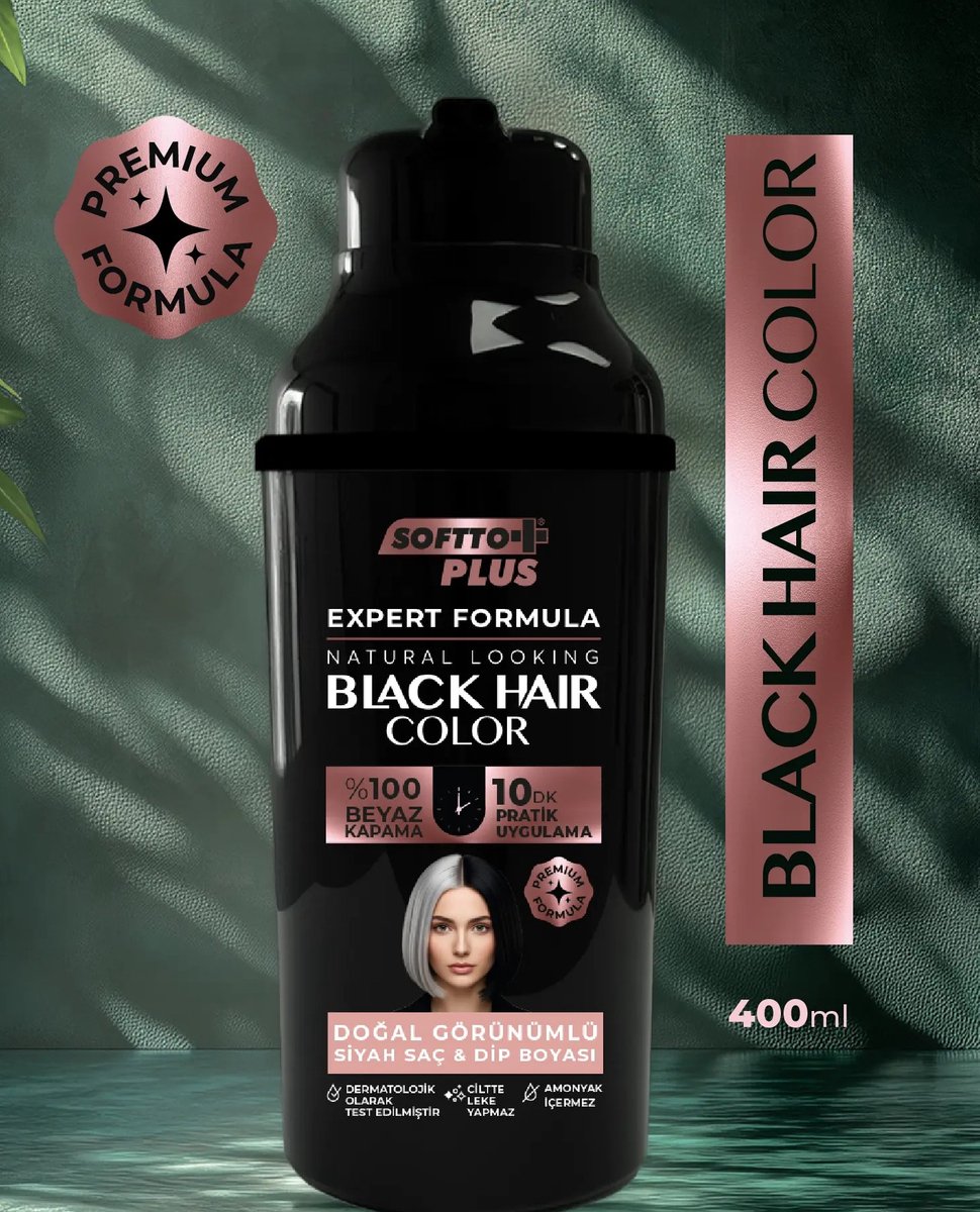 Softto Plus New Formula Black Hair Color 400ml