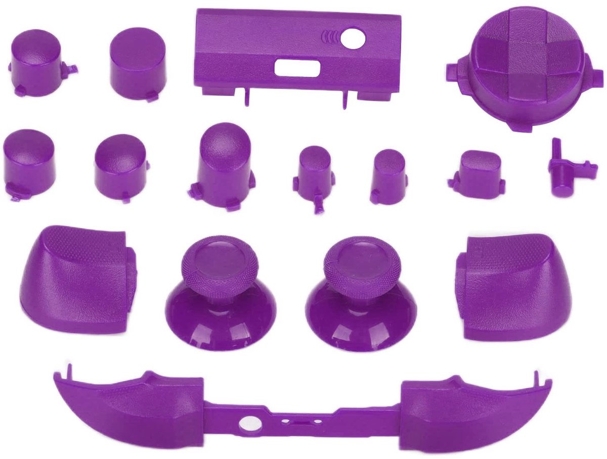 Zeynomax - Volledige Knoppenset - Vervangende Knopreparatieset - Purper - Dpad-bumpers - Geschikt voor Xbox Series X en S - Inclusief RT LT RB LB AB..
