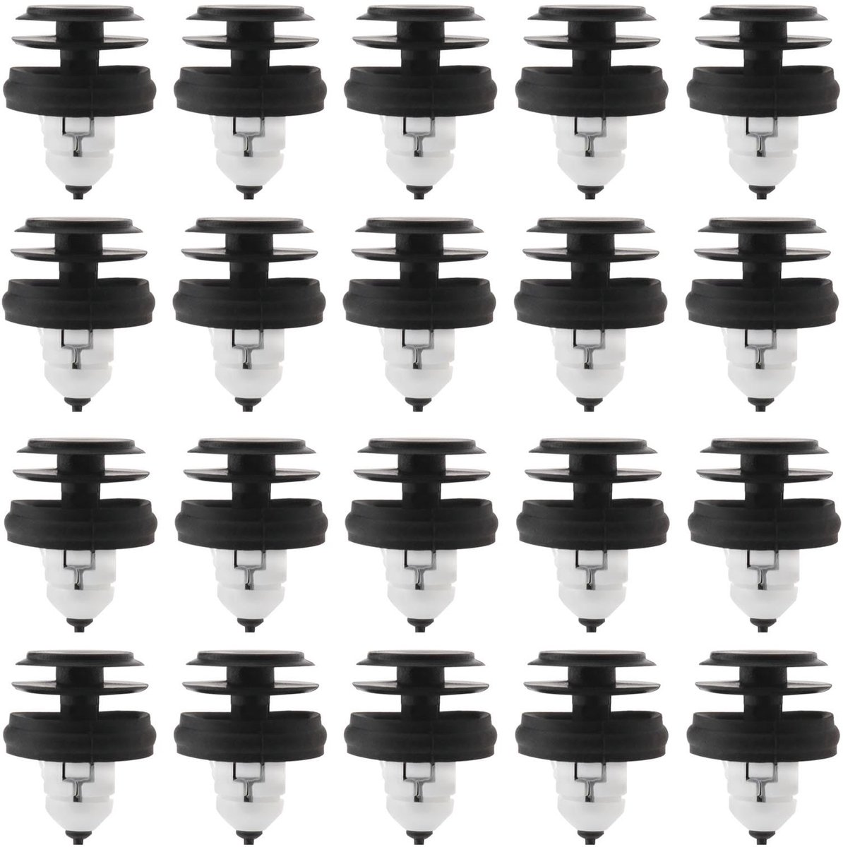 Vlemico - Deurkaart Trim Paneel Clips - Vervanging - Zwart - 20 Stuks - Duurzaam en Betrouwbaar