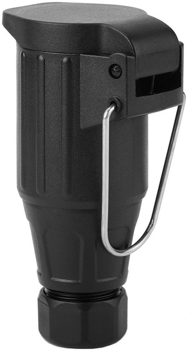 By shayne - Aanhangerstopcontact - 13-polige aanhangerstekker - Geschikt voor caravan en autoaanhanger - Zwart - Aansluitadapter - 12V