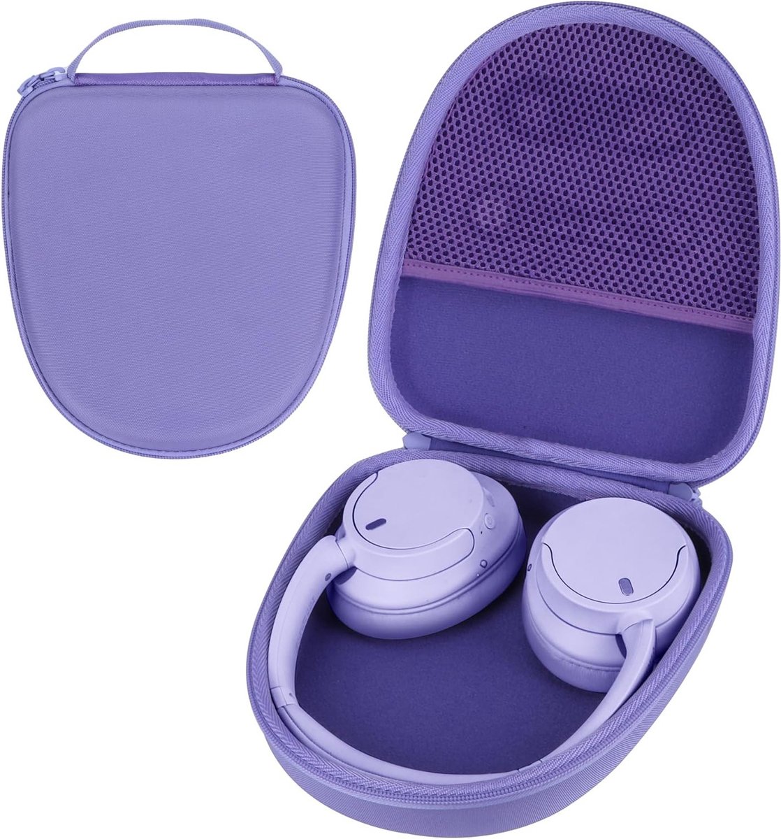 Duurzame Hard Case voor Sony Hoofdtelefoons - Bescherming, Opbergtas en Reisaccessoire in Paars