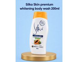 Silka Skin Premium Whitening Body Wash – 200 ml – Verhelderende & Reinigende Douchegel – Helpt Donkere Vlekken te verminderen, Egaliseert de Huidtint & Verfrist – Zachte, Gladde & Stralende Huid bij Dagelijks Gebruik