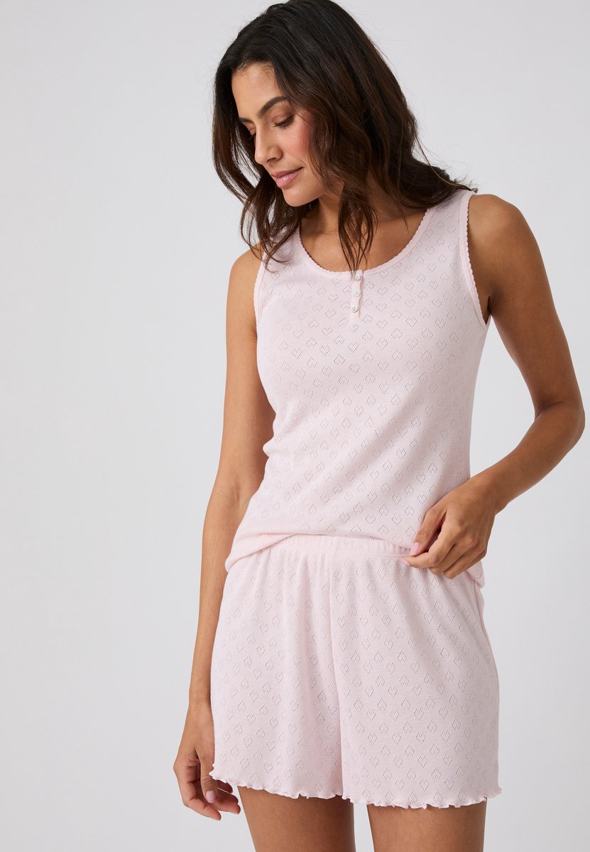 Damart - Petits Coeurs shorty - beperkte editie - Dames - Roze - 34-36 (XS)