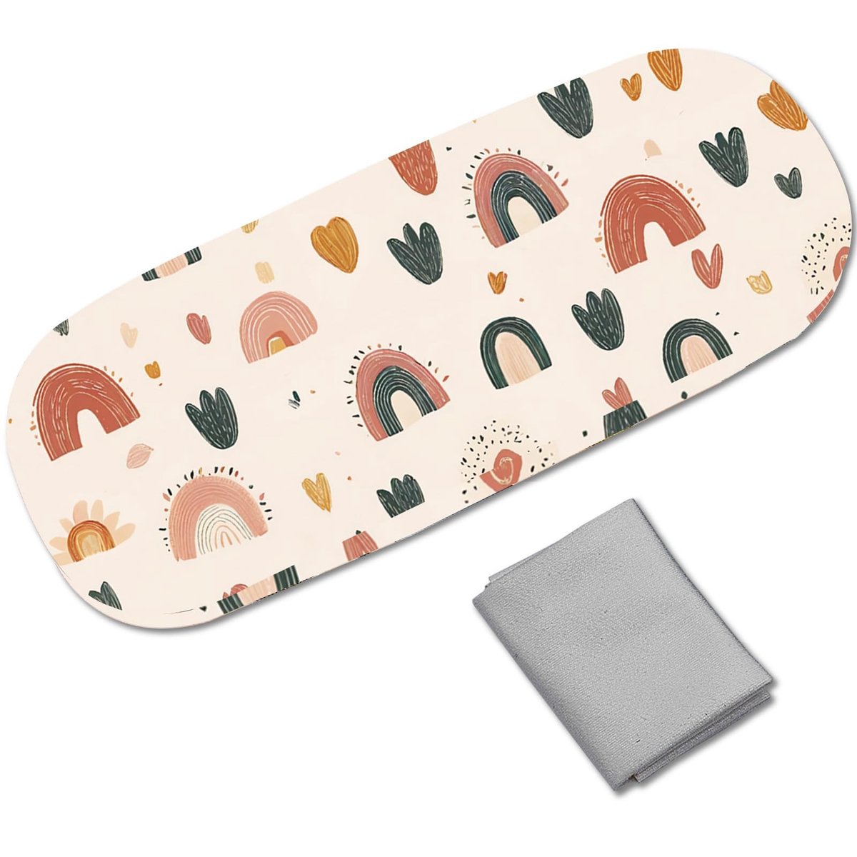 Jhubersproducts - Harde Brillenkoker - Lederen Bril Etui - Draagbaar en Dun - Regenboog Kleur - Inclusief Reinigingsdoekje - Geschikt voor Vrouwen en