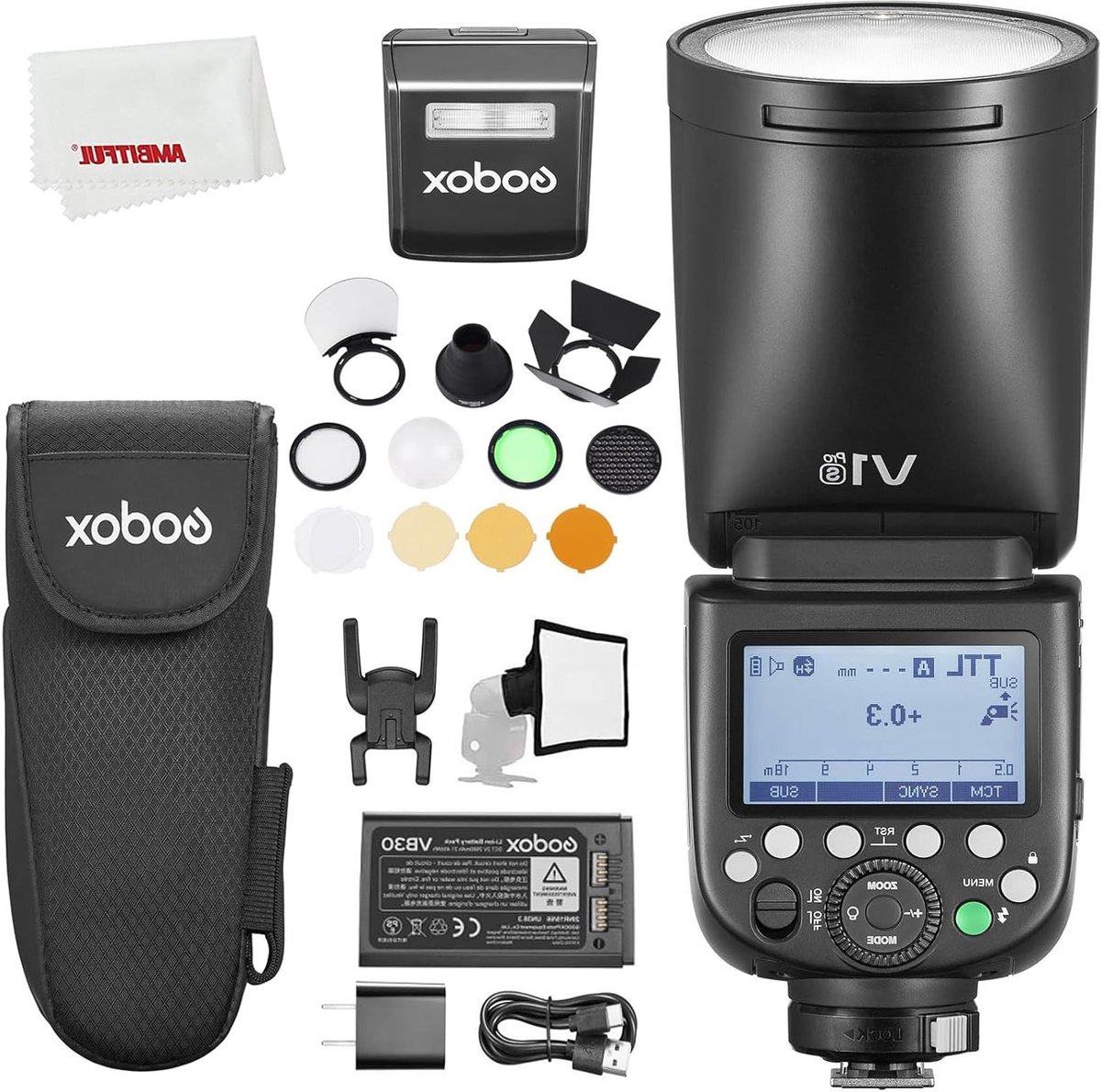 Professionele TTL Li-ion Camera Flitser met HSS 1/8000 en Accessoire Kit voor Sony Camera's