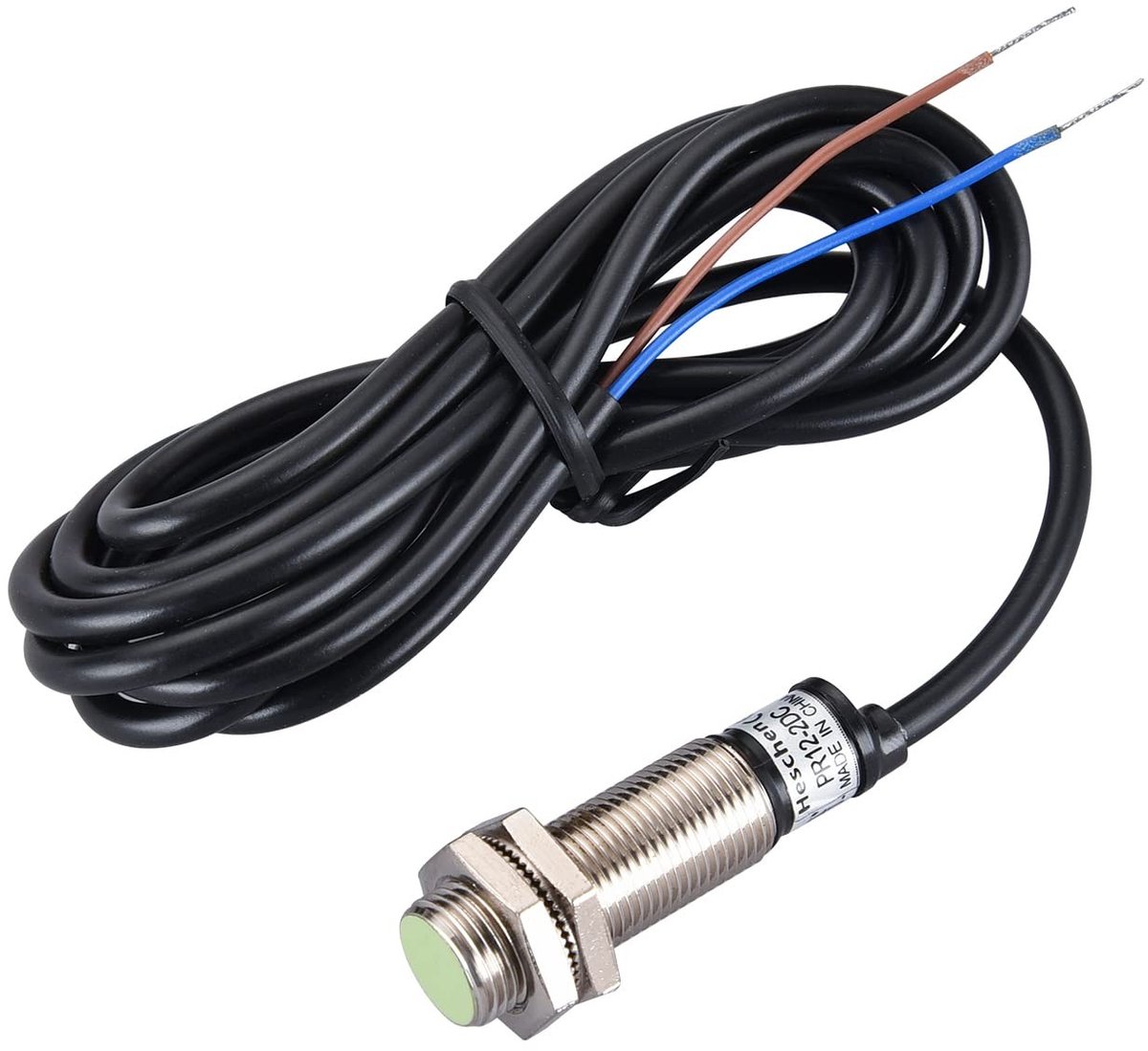 Jhubersproducts - Inductieve nabijheidssensor - M12 - 2mm - Bewegingsdetectie - Zilver - 12-24V DC - Geschikt voor beveiligingssystemen en automatisat