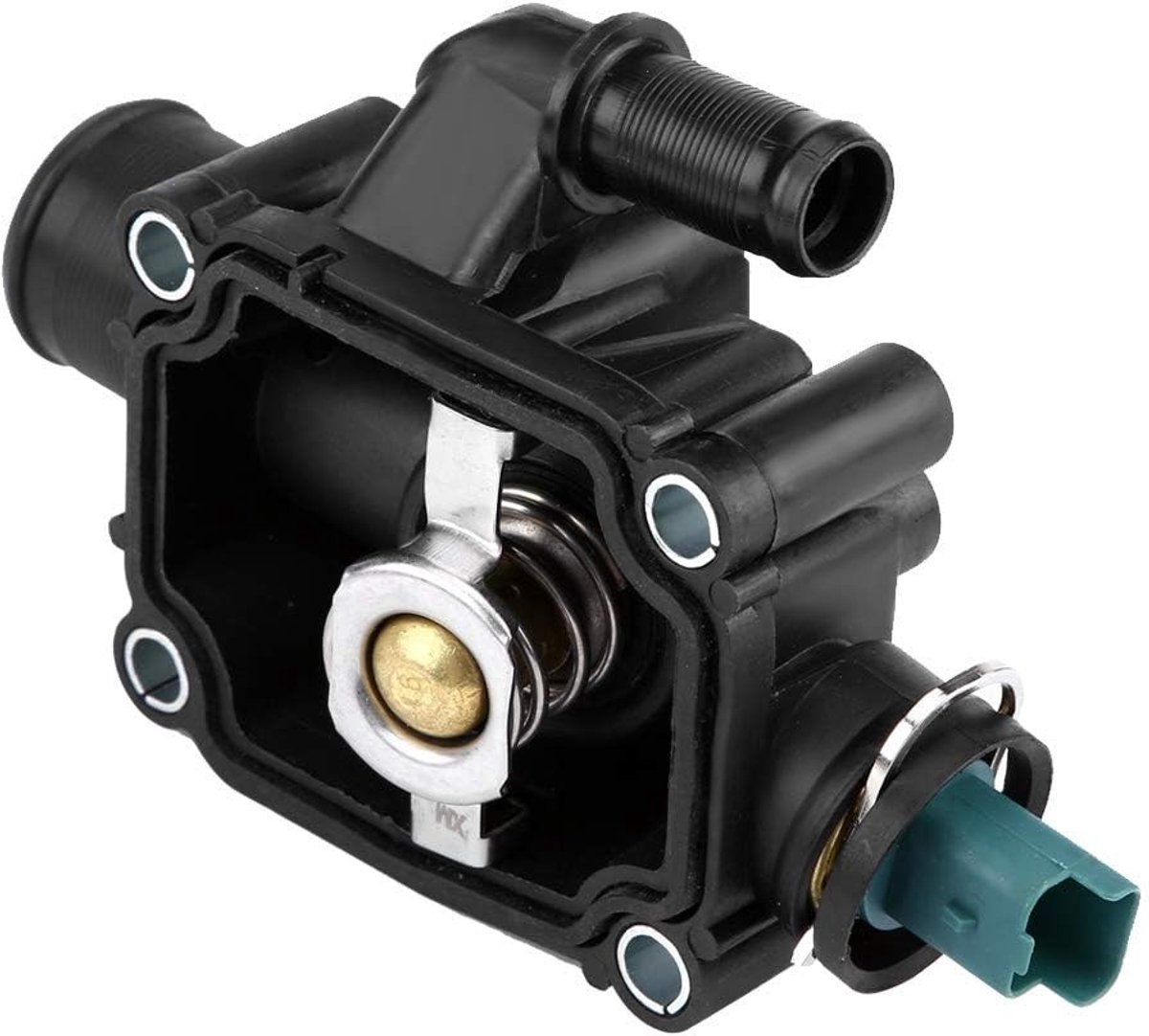 Jhubersproducts - Motor Koelmiddel Thermostaat Behuizing - Voor Peugeot 206 207 307 308 - Hoogwaardige kwaliteit - Zwart - Betrouwbare prestaties - Pe