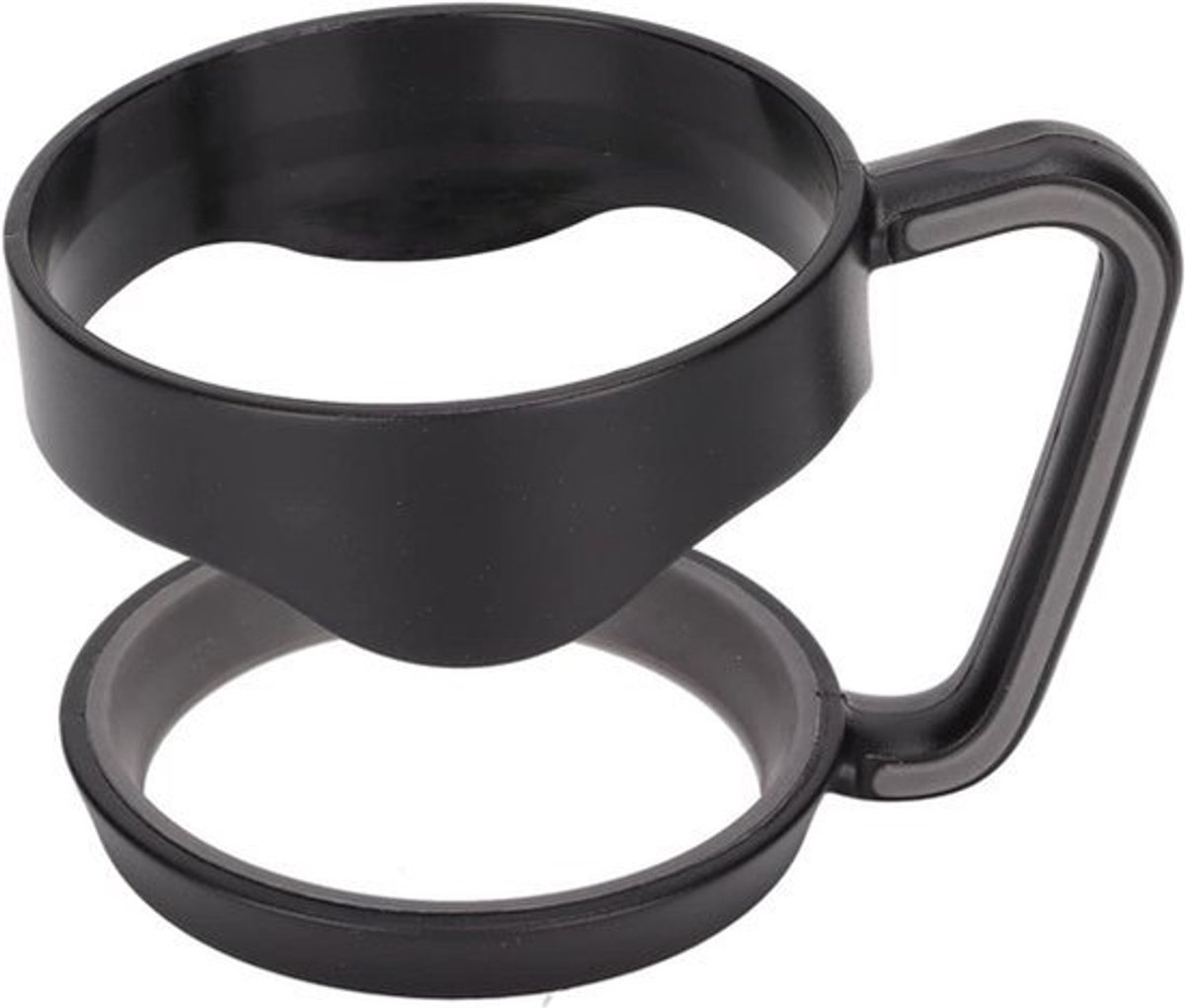 Tumbler Cup-handvat 30Oz lichtgewicht mokhouder 2 cirkel antislip voor auto (Zwart)