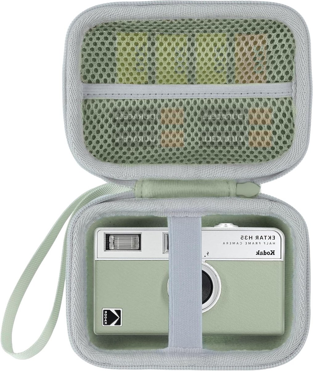 Cameratas - Opberghoes Beschermhoes - Camera Beschermen - Waterbestendig Materiaal - Compact - Lichtgroen en Wit
