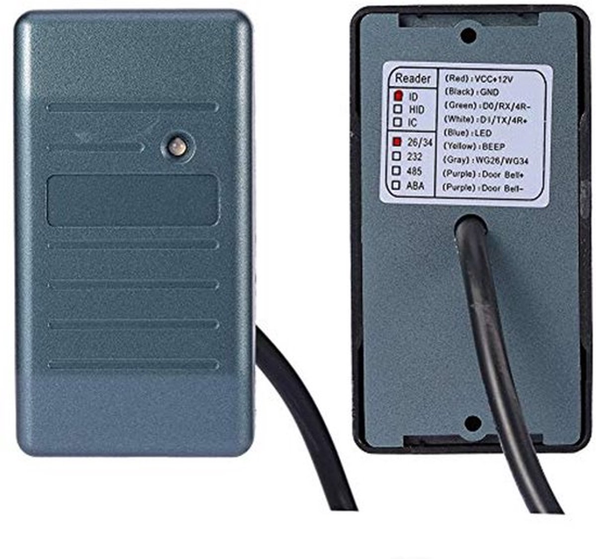 Waterdichte RFID EM ID Kaart Toegangscontrole Lezer 125KHz Wiegand 26