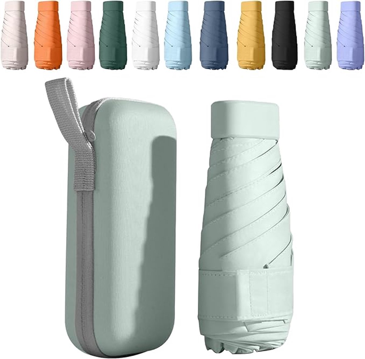 Zakparaplu - Mini Paraplu - Reisparaplu Klein - Compacte Paraplu - Opvouwbaar - Windbestendig - Lichtgewicht - UFP 50+ - Fruit Groen - van Imperatoris