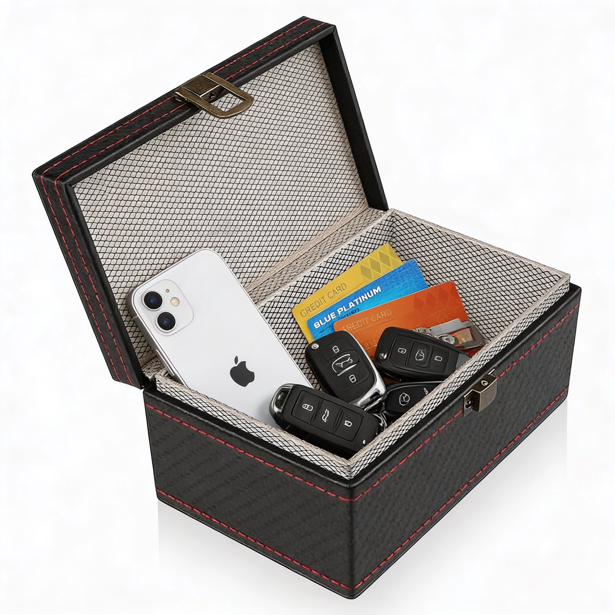 Autosleutel Box RFID Anti-Diefstal Bescherming Tegen Keyless Diefstal – Faraday Box Voor Veilig Opbergen Van Autosleutels en RFID Signalen – Sleutelbox Compact en Stevig Design Voor Dagelijks Gebruik