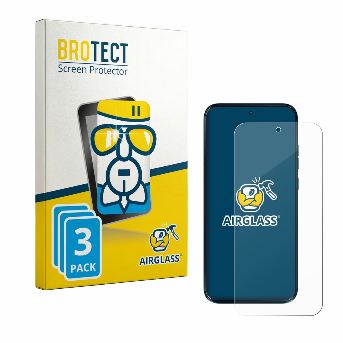 Screenprotector 3 Stuks voor Motorola Moto G87 Beschermglas transparant