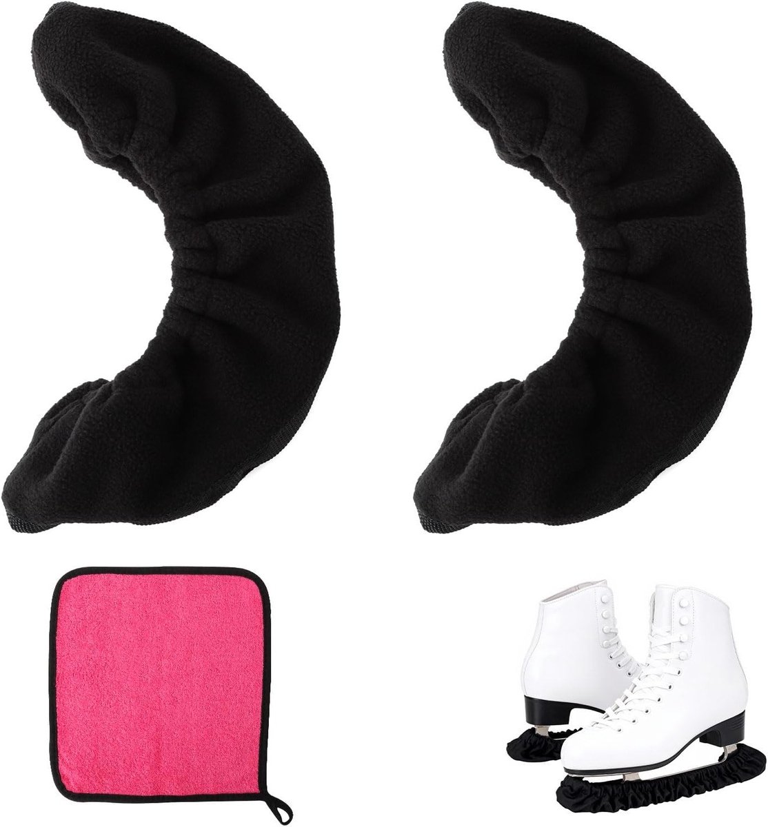 Elastic Schaatsbeschermers Set voor Heren en Dames, Ideaal voor IJshockey en Kunstrijden, Duurzaam en Comfortabel