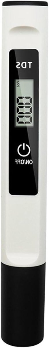 Digitale Watermeter Pen - Water Hardheid Tester - Waterkwaliteit Meten - Meten 3 Onzuiverheden - 0-9990 PPM - Wit