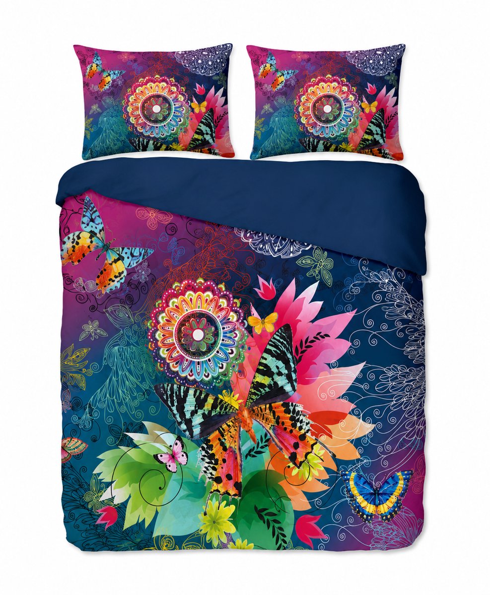 Decoware Dekbedovertrek Butterfly Kingdom 140x220 cm - Microvezel - Mandala Thema - Met Kussensloop - Eenpersoons