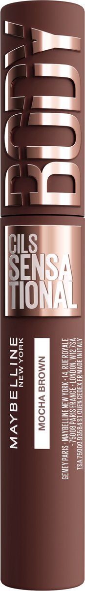 Maybelline New York Lash Sensational Body Mascara Brick - Opbouwbaar volume - Lifting tot 24u - Roodbruin - 9ml
