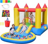 Jeux Gonflable de Tape-Taupe avec Gonfleur 480W Jouet Marteau 7 Trous de Taupe Accessible à Enfant 3 ans+ 260x260x124cm