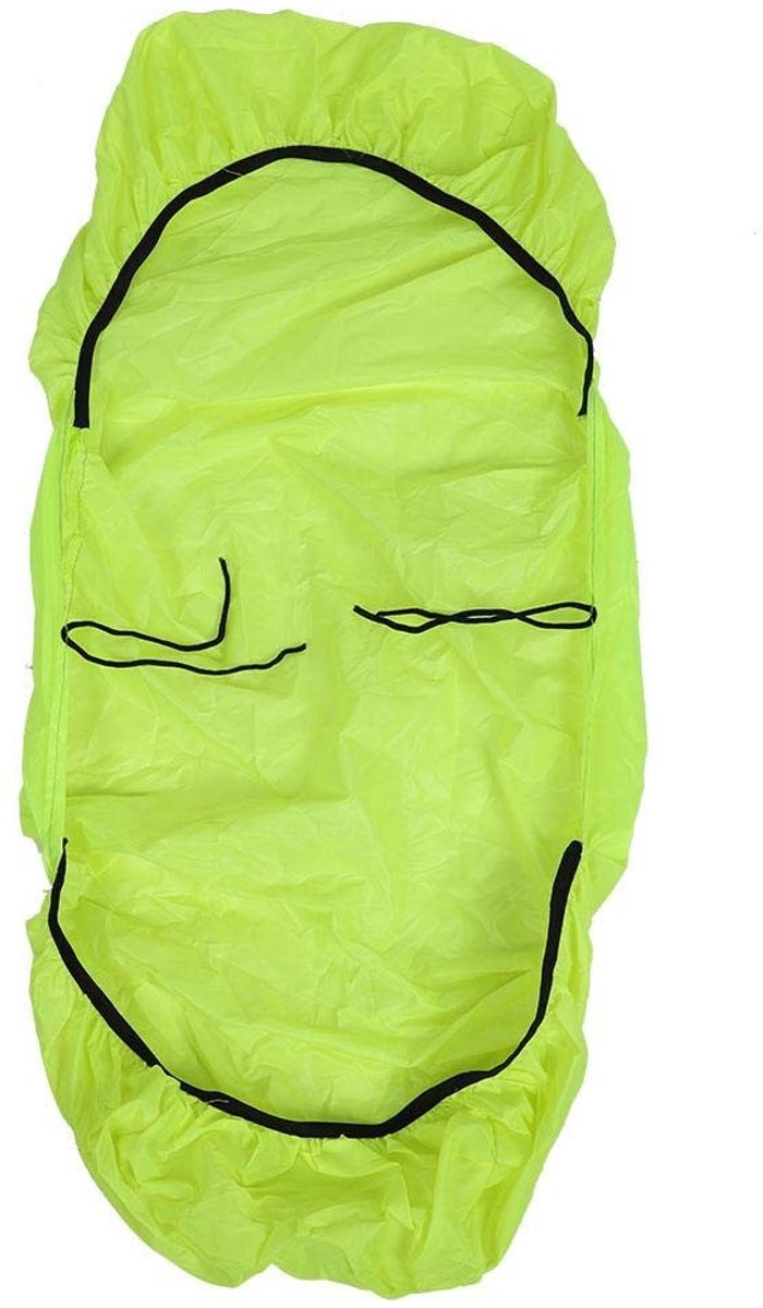 Dailygoods - Fietstas met regenhoes - Waterdichte fietszitje tas - Fluorescerend groen - Opvouwbare regenbescherming - Bescherm je bagage - Geschikt v