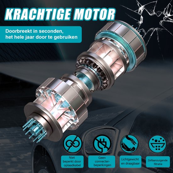 Draadloze draagbare hogedrukreiniger op 18V-accu, 800 PSI draagbare handhogedrukreiniger met borstelloze motor, 6-in-1 sproeier, in hoogte verstelbaar voor het reinigen van auto's, tuinen, hekken en muren. van Merkloos	 — afbeelding 3