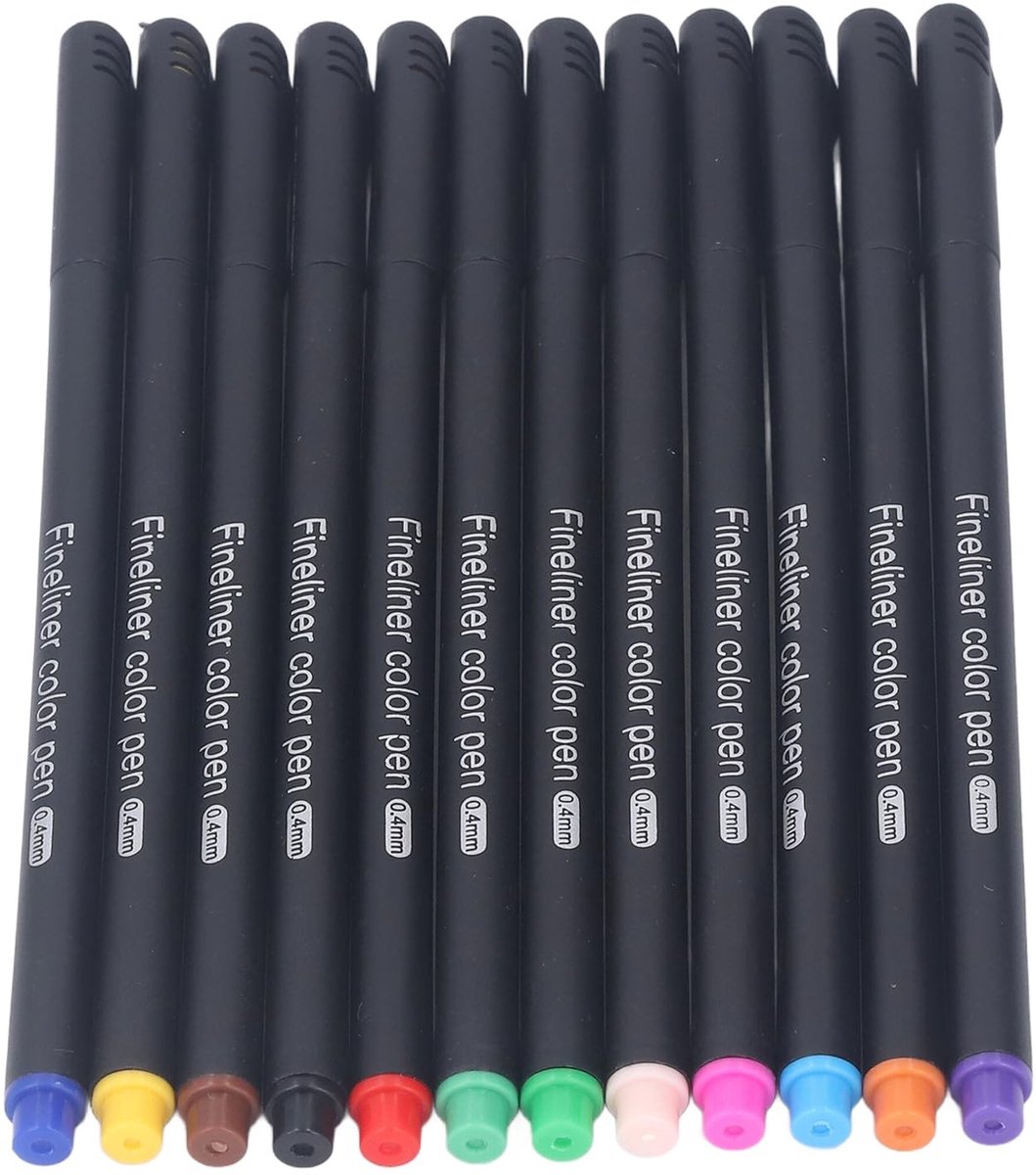 Dailygoods - 12 Levendige Kleuren - Sublimatie-inktpenset - Professionele warmteoverdracht - Fijne tip - Geschikt voor Explore - Creatieve media