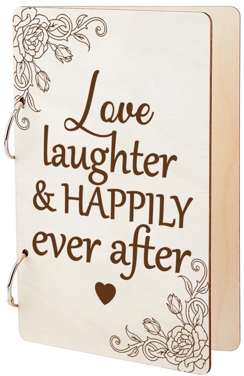 Elzusha - Houten Losse Blad Binder - Wenskaart Organizer - Uniek Cadeau voor Verjaardag - 16x24cm - Foto Album - Creatieve Keepsake - Voor Diverse ...