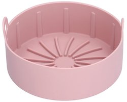 Elzusha - Air Fryer Silicone Pot - Non-Toxic - Praktische Accessoire - 16CM One Piece Pink - Hittebestendig - Geschikt voor Grote Frituurpannen - S...