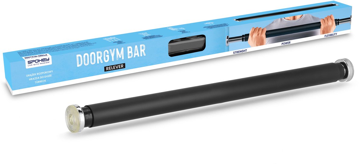Spokey Relever Optrekstang Zwart 62-100 cm