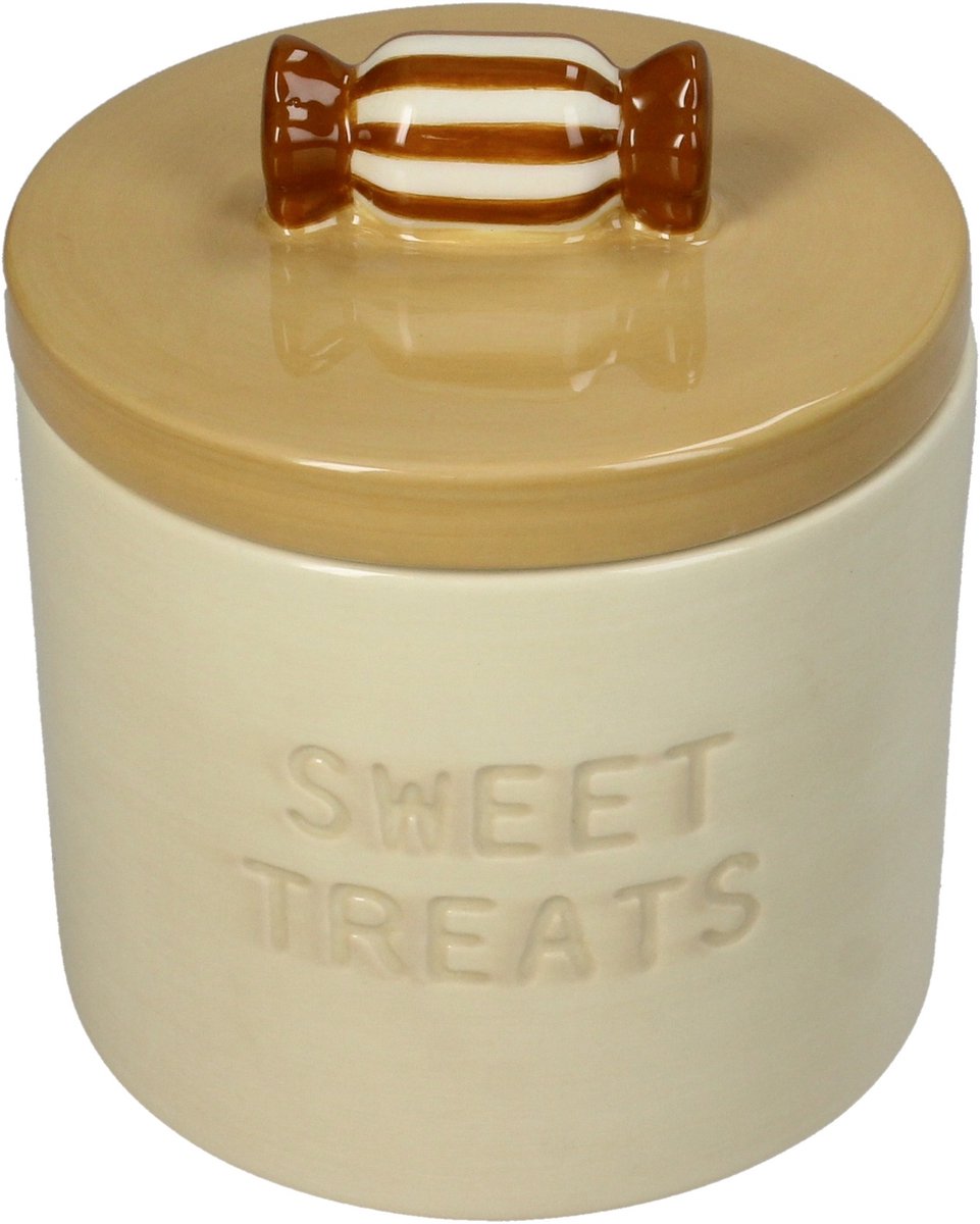 Kersten - bewaarpot Sweat Treats - dolomiet - ivoorkleurig - 11x11x12.5cm