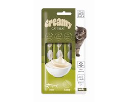 M-PETS Creamy kat snack tonijn&St. jacobsschelp 60g ( 4x15g ) - per 12