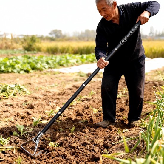 Tuinschoffel - Tuinwerktuig - Onkruid verwijderen - Push-pull actie - 30-60 inch - Zwart van Tuinschoffel. — afbeelding 3