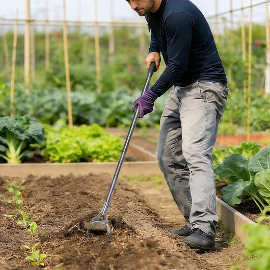Tuinschoffel - Tuinwerktuig - Onkruid verwijderen - Push-pull actie - 30-60 inch - Zwart van Tuinschoffel. — afbeelding 4