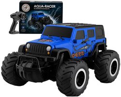 Little Monkeez Aqua Bestuurbare Auto voor Buiten – Radiografisch Race Speelgoed Afstand Bestuurbaar – Jongens en Volwassenen – RC Offroad Monstertruck Op Afstandsbediening – Blauw