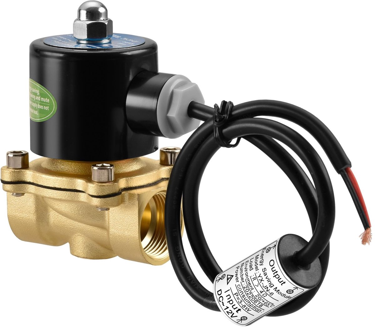 OmGoods - Dailygoody - Elektrische Solenoïde Ventiel - Waterafsluiter - Directe Actie - 3/4 Inch - Normaal Gesloten - Vervangingsventiel - Geschikt voor DC 24V