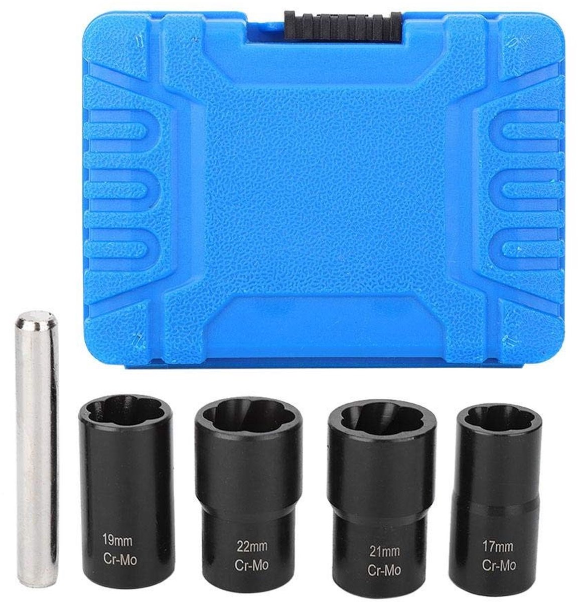 OmGoods - Dailygoody - Tbest Twsist Socket Set - Vergrendelende Wielmoer Bout Extractie - Duurzaam Koolstofstaal - 5-delige Set - Geschikt voor Auto's - 17