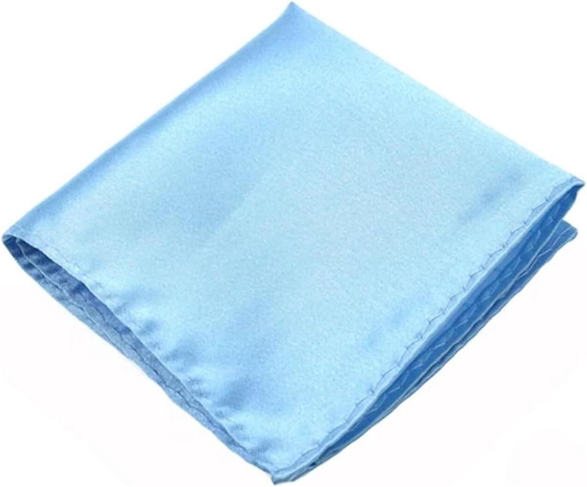 Heren Zakdoek - Pochet Stof - Outfit Completeren - Zacht Huidvriendelijk Materiaal - One Size - Blauw
