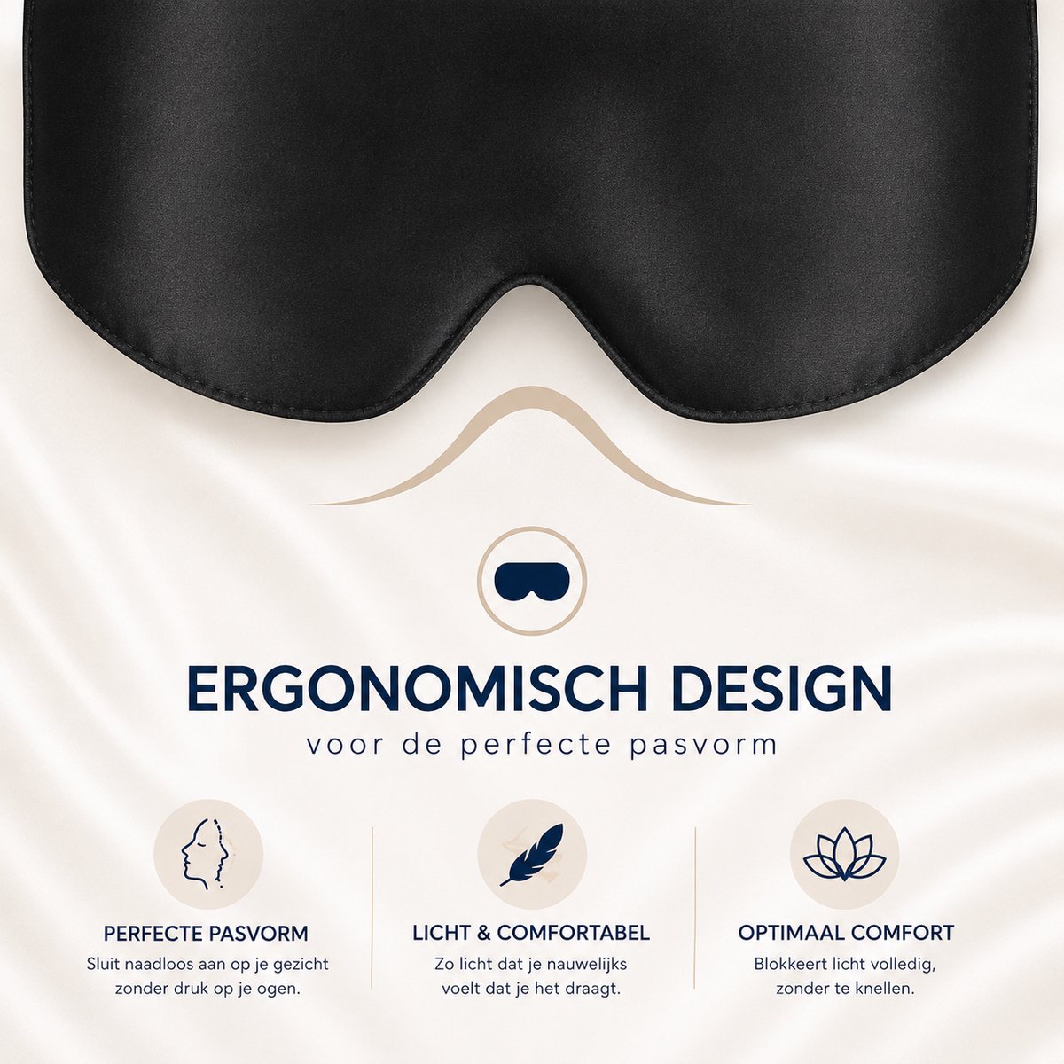 MySleepFit - Premium Zijden Slaapmasker - Silk Sleep Mask - 100% Verduisterend Oogmasker - Zwart - 22 momme 6A Grade Moerbei Zijde - Mulberry Silk — afbeelding 6