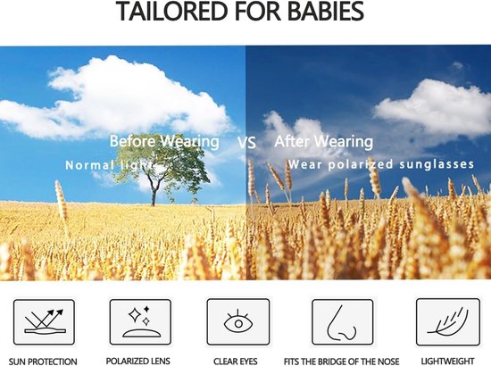 Babyzonnebril Bloemvorm - Peuterzonnebril UV400 - Bescherming tegen zon - Flexibel siliconen frame - 6-36 maanden - Roze — afbeelding 3